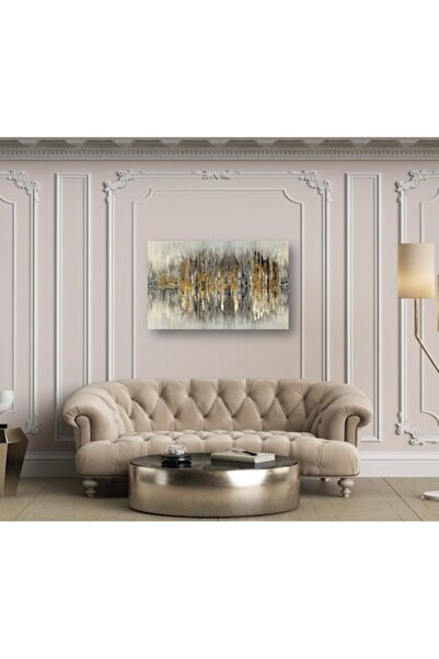 PIM Pictură premium pe pânză - Ritmuri de aur și umbre