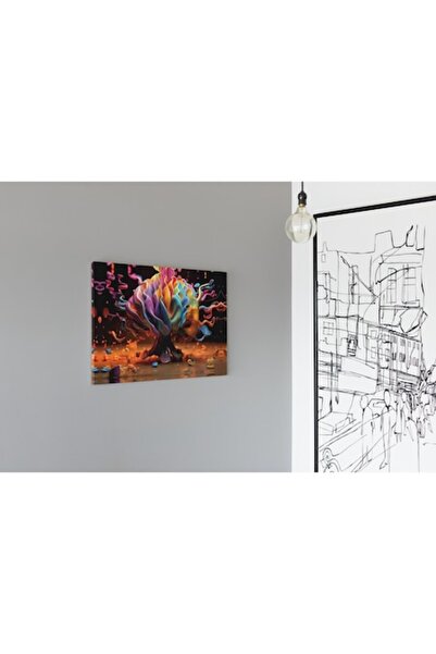 PIM Pictură abstractă colorată pe pânză