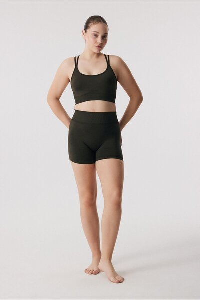 Oishii Rei PushUp Şekillendirici Mini Şort Deep Olive