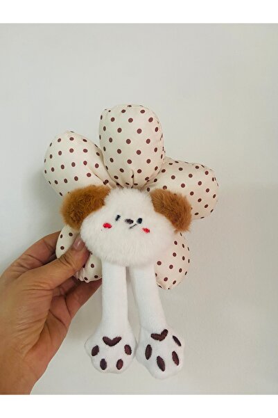 synshop Dog Paw Polka Dot Flower Puff Floral Fluffy Scrunchies Large Rubber B...