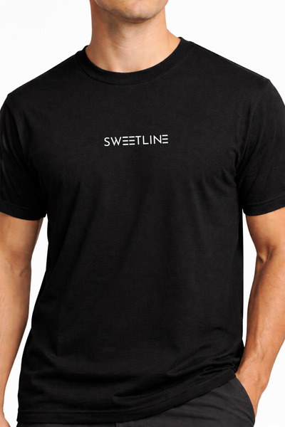 BEETON Sweetline Minimal Printed Unisex T-Shirt 100% Cotton Oversize Crew Nec...