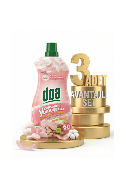 Doa Konsatre Yumuşatıcı Pudra Kokulu 3x1500 Ml