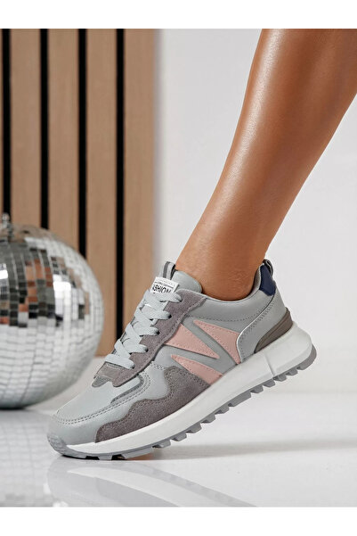 Zaira Women's gray sneakers made of eco- Leather Kalina #24505 - 40
