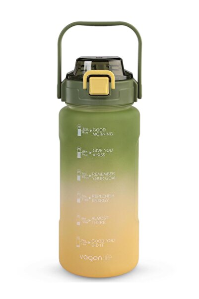 Vagonlife قارورة بولي كاربون مع شفاطة 1500 مل - خضراء قياسية