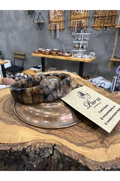 parze doğaltaş Çistolit Natural Stone Roleks Cut Bracelet