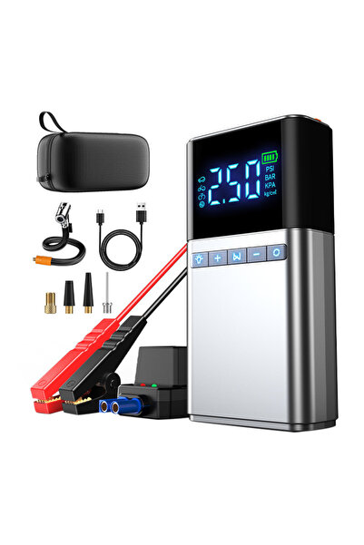 Sthxyfaith 10-in-1 Portable Car Battery Jump Starter with Air Compressor, 600...