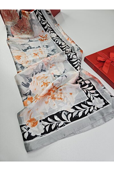 tomrisboutique Luxury Voile Silk Shawl Hijab Foulard Scarf Shawl Floral Rose ...