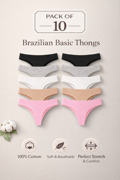 Yohannes Club Chiloți pentru femei, bumbac bucăți Brazilian Mix basic Iridisc...