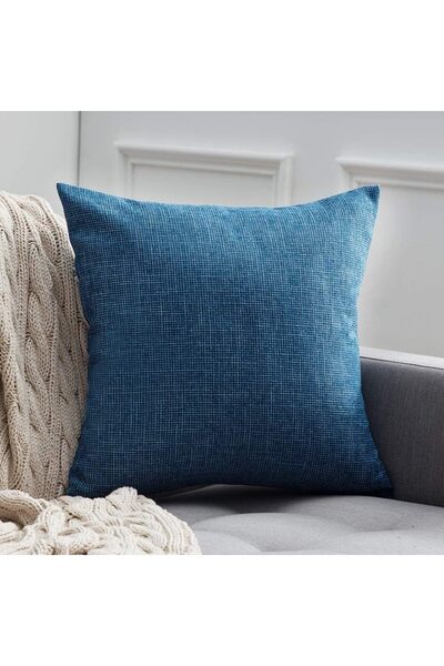 MIULEE Pack of 2 Linen-Look Home Decorative Cushion Covers with Zips, for Sof...