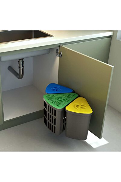 TrashMaster 3'lü Çöp Kovası Seti