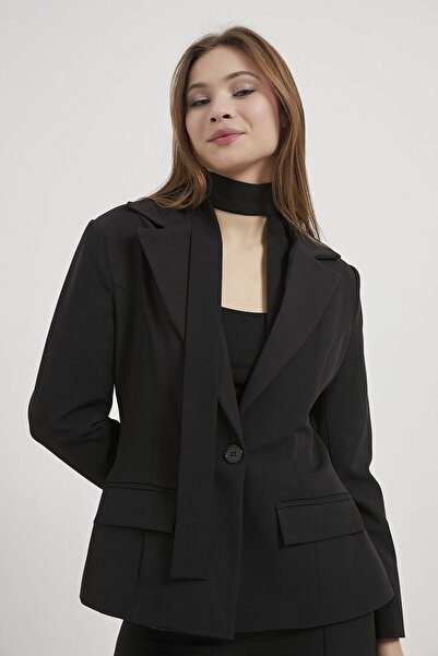 Arma Life Armalife 5554 Belden Oturtmali Fularli Blazer Women's Jacket