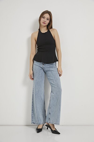 Arma Life Armalife 058 high waist stone Wide-Leg Denim women's trousers