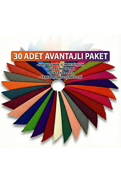 Komana Art 30 Pieces of Solid Color-Flame Scarves, Cotton Pieces of Scarves, ...