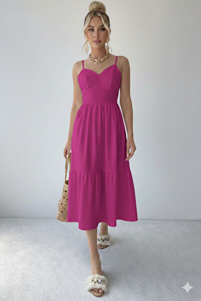 MEGOMEL V-Neck Strap Dress