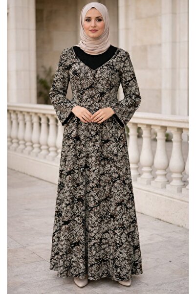 HESNA ANNE ELBİSE PAMIKLU TAM KALİB DİR