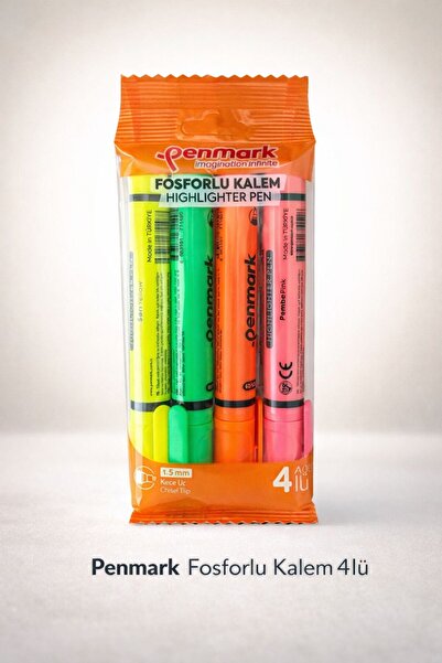 DANACI KIRTASİYE PENMARK KALEM TİPİ FOSFORLU 4LÜ SET