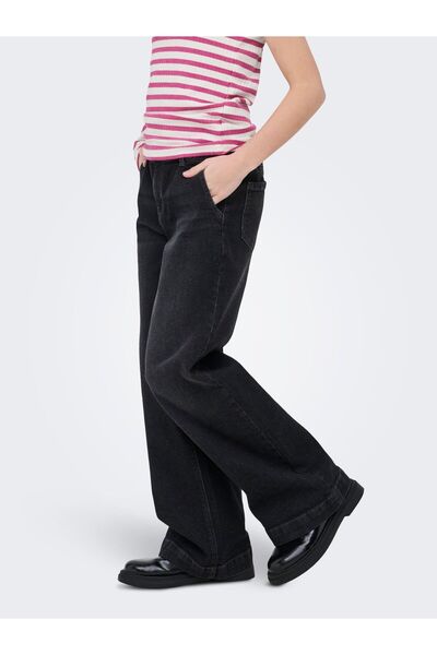 Kids Only Jeans mit weitem Bein KOGNEW Mittlere Taille Weiter Beinschnitt Jeans