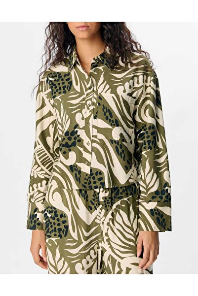 Object Cropped Shirt Olive