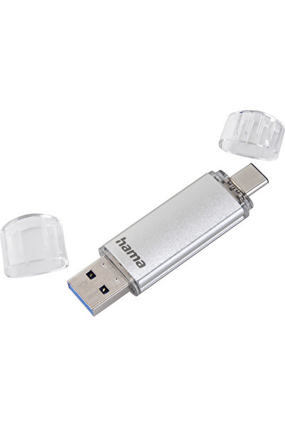 Hama "C-Laeta" USB Stick, USB-C USB 3.1/3.0, 128 GB, 40 MB/s, Argintiu
