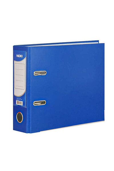 Noki Laminated Lever Arch File A5 7.5cm Blue