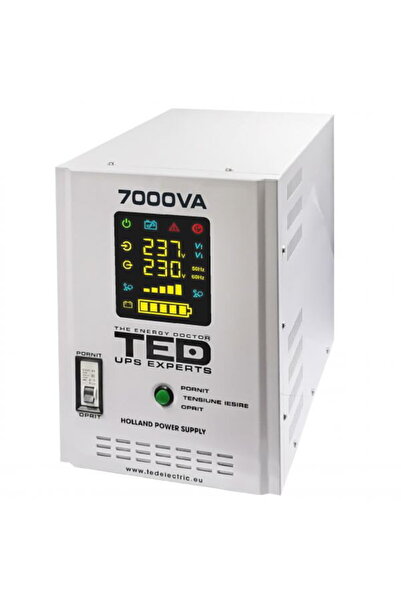 TED Electric UPS 7000VA/5000W extended runtime uses four batteries (not inclu...
