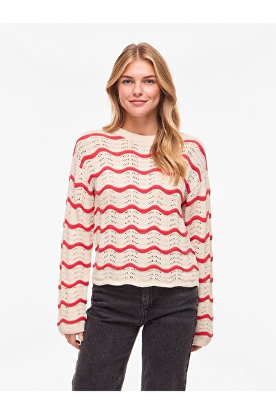 VILA Strickpullover VIWAVE Rundhals
