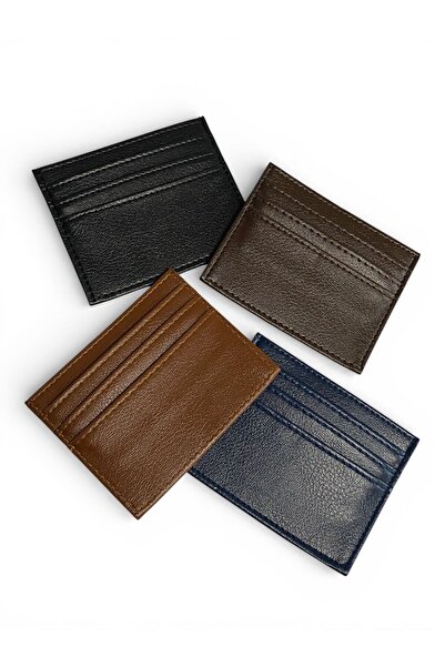 Gesa Set of 4 Thin Horizontal Basic K Card Holder 6-Compartment Gift C Wallet...