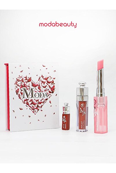 Moda Beauty مجموعة أحمر الشفاه القلب الأحمر من مودا بيوتي