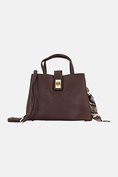 Anne Klein حقيبة مارلينا النسائية ذات الشعار التجاري، لون بني قهوة