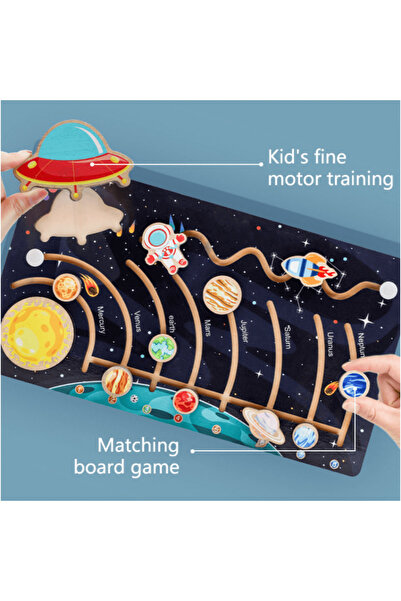 wood toys Montessori Educational Game - Planets, 3 years+