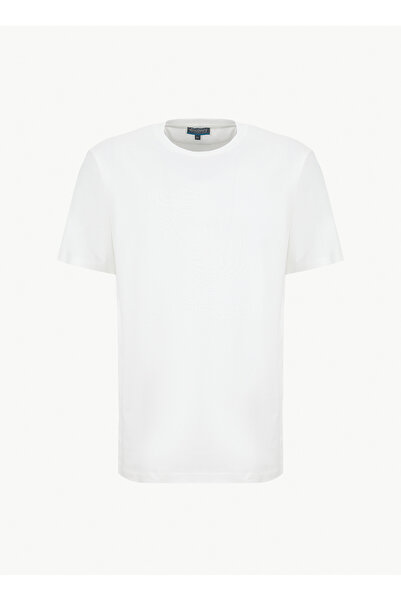 Discovery Expedition D6SM-TST3759 Beyaz Bisiklet Yaka Relaxed Baskılı Erkek T...