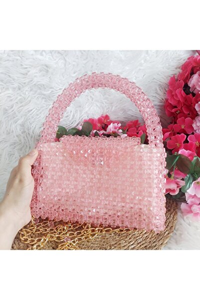Özeniş Beaded Bag Handmade Items, Dimensions Width 22 Cm, Height 13 Cm, Leath...