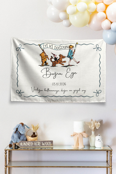 Vagonik Kişiye Özel Doğum Günü Happy Birthday Winnie The Pooh ve Christopher ...