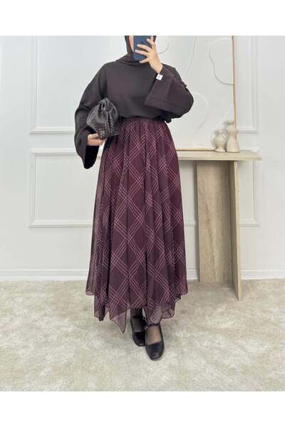 Tarzımızbir Striped Chiffon Skirt