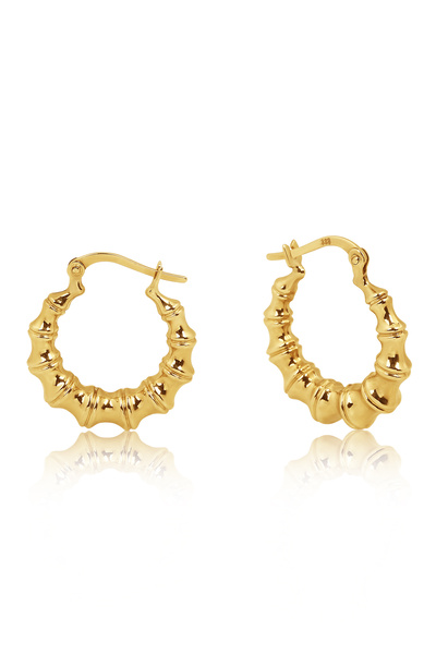 Altınkesesi 8 Ayar Altın Süzme Kemik Kadın Halka Küpe 1,9 cm