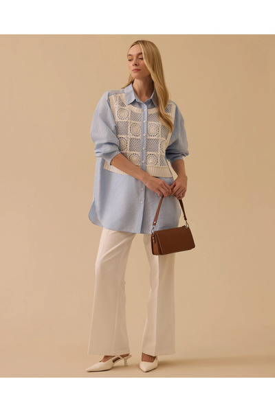 SEÇİL KATMANLI DANTEL DETAYLI TUNİK