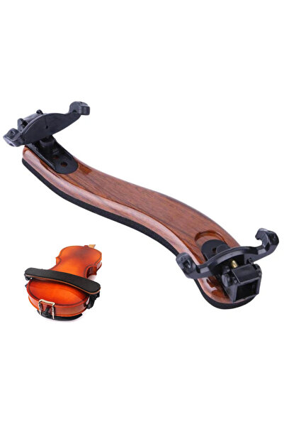 zola Violin chinrest, padded, adjustable, 20x6.3x4.8 cm, brown