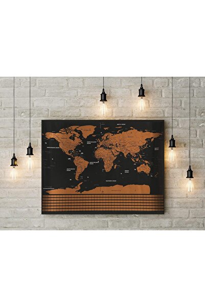 zola Scratch-off world map set, note where you've been on holiday, 82 x 59 cm