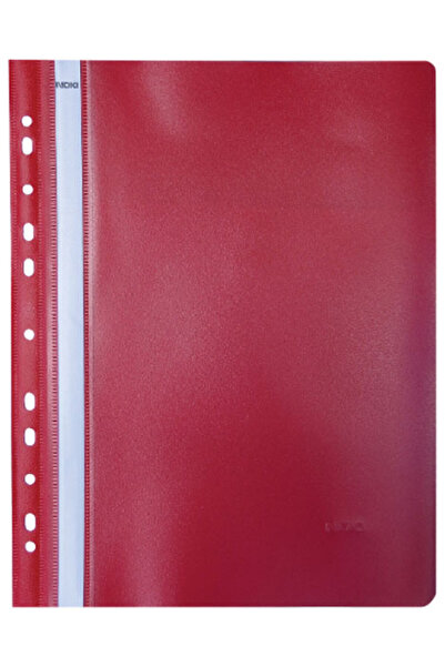 Noki Plastic File With Clip And Multi Holes Red
