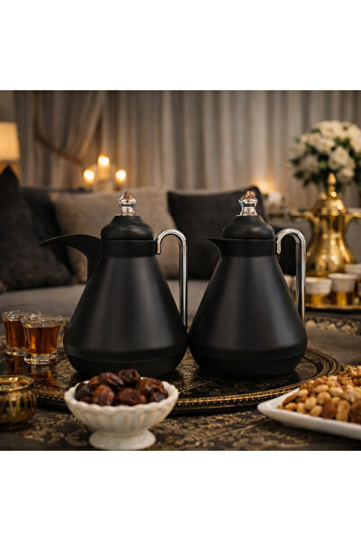 Host 🫖☕ Host Luxury Thermos Set for Tea and Coffee – 1 Liter x 2 | Matte Bla...