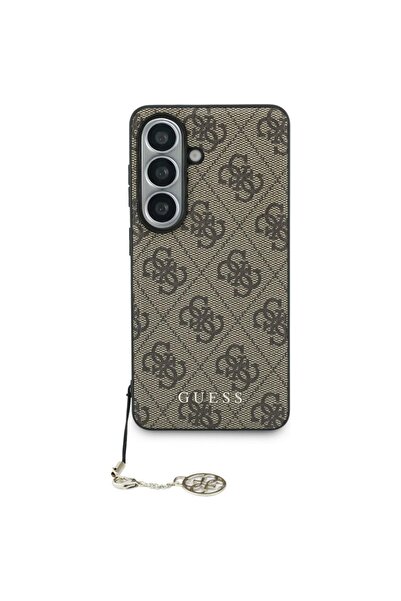 Guess Case for Samsung Galaxy S26, Hardcase 4G Classic Logo Charm, Brown