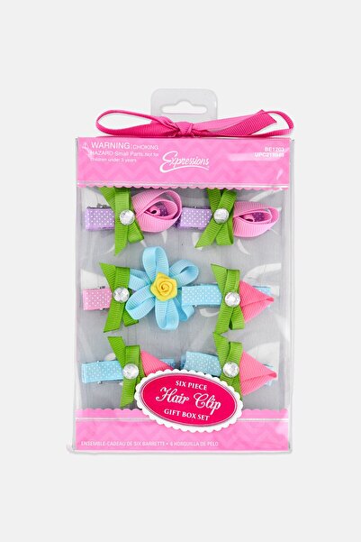 Expressions Toddlers Girl 6Pcs Novelty Garden Flower Clip, Multicolor