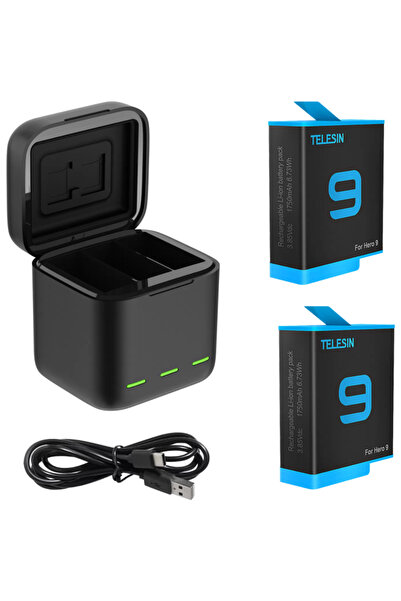 Other Încărcător Telesin cu 3 sloturi pentru GoPro Hero 9 / Hero 10 + 2 bater...