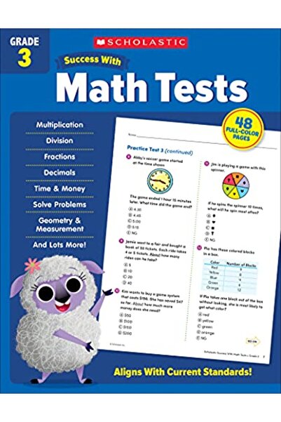 Scholastic Us النجاح الدراسي مع اختبارات الرياضيات للصف الثالث