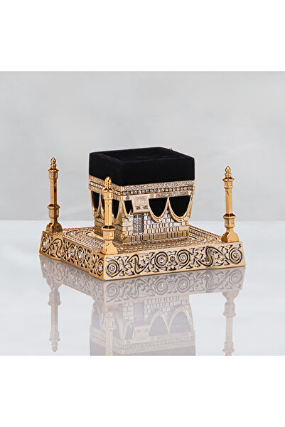 YAĞMUR CAN kabe maketi altın detaylı lüks dekoratif biblo