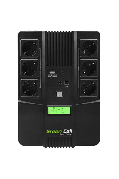 Greencell UPS Green Cell 480W 800VA AiO line-interactive USB RJ45 LCD display...