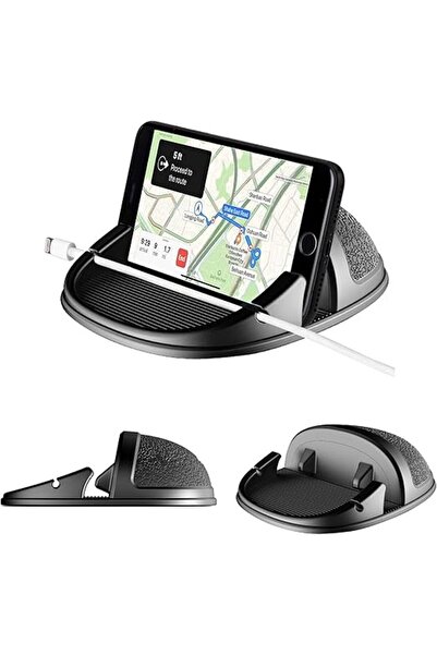 The Bros حامل هاتف للسيارة، يُثبّت على لوحة القيادة، حامل هاتف مكتبي مانع للا...