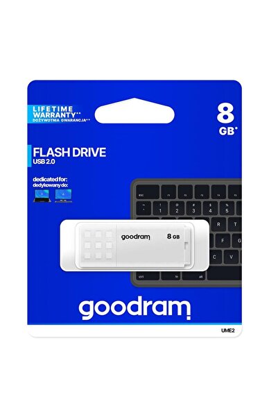 Goodram memory USB UME2 8GB USB 2.0 Alb, Citire 20 MB/s, Scriere 5 MB/s