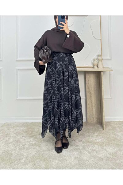 Tarzımızbir Striped Chiffon Skirt