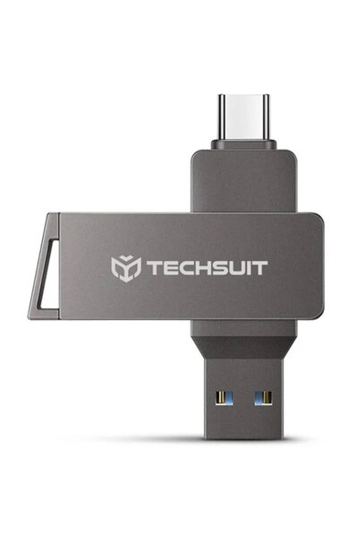 Techsuit Stick USB 3.0, Type-C 128GB THSM20 (THSM201128) Gri